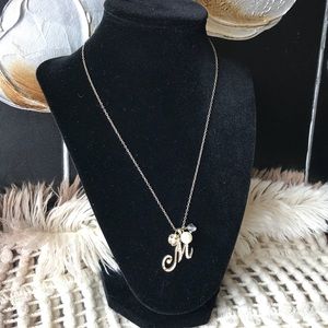 GOLD TONE “M” NECKLACE